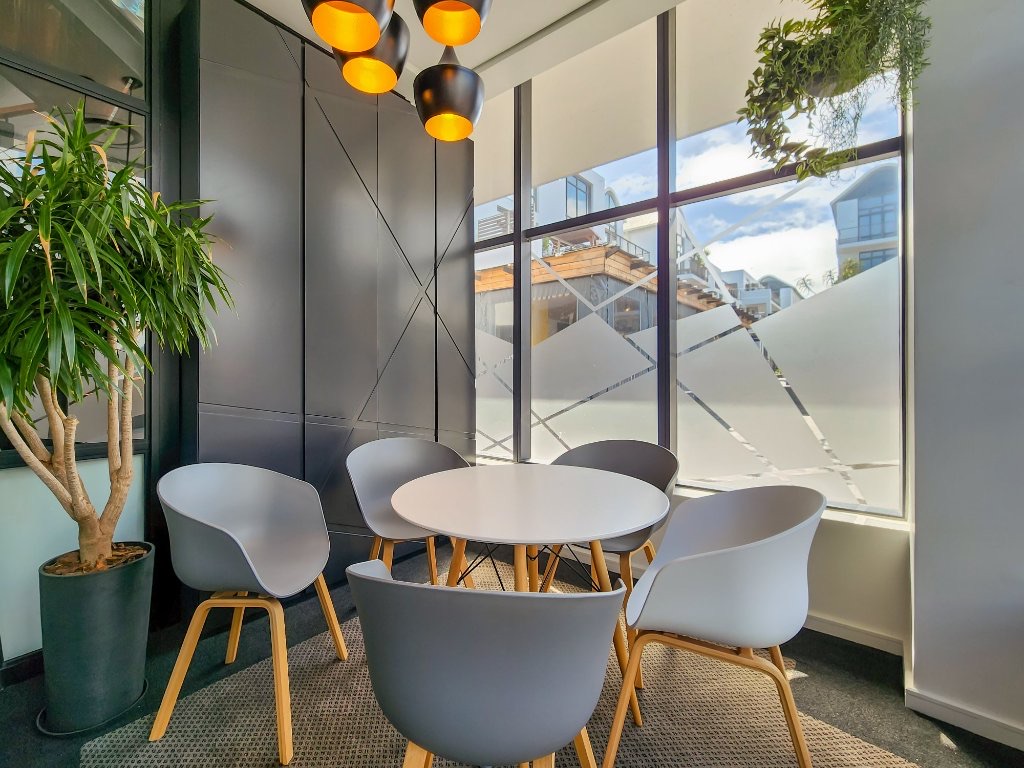 Office fit-out complete — modern Cape Town commercial interior